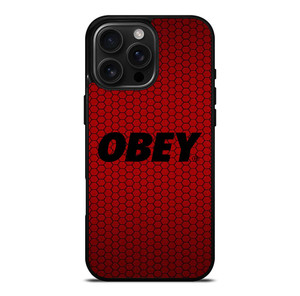 OBEY CLOTHING LOGO RED CARBON iPhone 16 Pro Max Case Cover