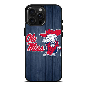 OLE MISS WOODEN LOGO iPhone 16 Pro Max Case Cover