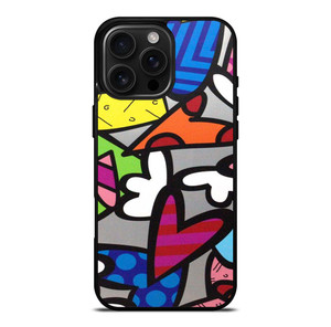 ROMERO BRITTO ABSTRACT LOVE iPhone 16 Pro Max Case Cover