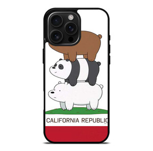 WE BARE BEARS CALIFORNIA REPUBLIC iPhone 16 Pro Max Case Cover
