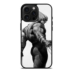 WOLVERINE X-MEN BLACK WHITE ART iPhone 16 Pro Max Case Cover