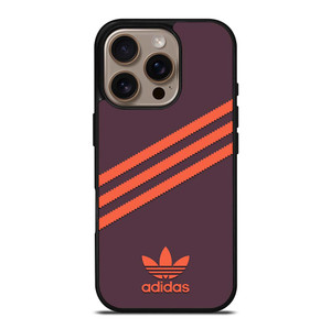 ADIDAS ORIGINALS STRIPES PURPLE ORANGE iPhone 16 Pro Case Cover