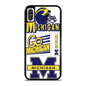 MICHIGAN WOLVERINES STICKER COLLAGE iPhone X / XS Case Cover
