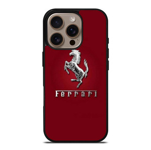 FERRARI LOGO SILVER EMBLEM iPhone 16 Pro Case Cover