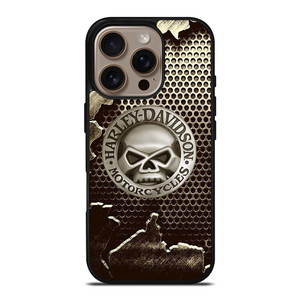 HARLEY DAVIDSON MOTORCYCLES METAL SKULL LOGO iPhone 16 Pro Case Cover