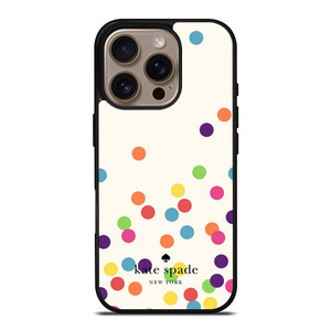 KATE SPADE NEW YORK LOGO COLORFUL POLKADOTS ICON iPhone 16 Pro Case Cover