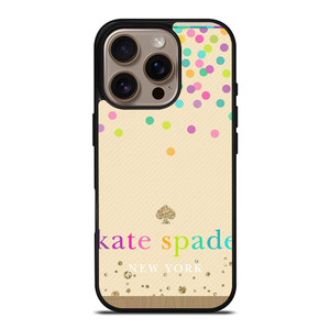 KATE SPADE NEW YORK LOGO COLORFUL POLKADOTS iPhone 16 Pro Case Cover