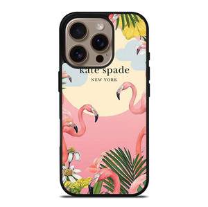 KATE SPADE NEW YORK LOGO FLORAL FLAMENGOS iPhone 16 Pro Case Cover
