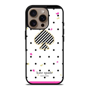 KATE SPADE NEW YORK LOGO POLKADOTS ICON iPhone 16 Pro Case Cover