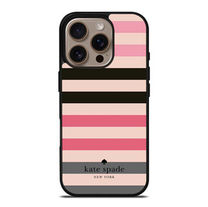 KATE SPADE NEW YORK LOGO STRIPES PATTERN iPhone 16 Pro Case Cover