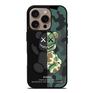 KAWS CAMO SEEING AND WATHING iPhone 16 Pro Case Cover