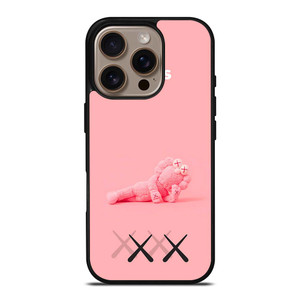 KAWS PINK LOGO MASCOT iPhone 16 Pro Case Cover