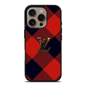 LOUIS VUITTON LV LOGO PATTERN RED iPhone 16 Pro Case Cover