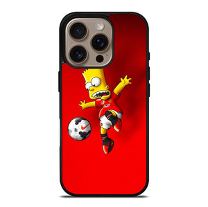 MANCHESTER UNITED BART SIMPSON iPhone 16 Pro Case Cover