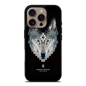 MARCELO BURLON WOLF LOGO iPhone 16 Pro Case Cover