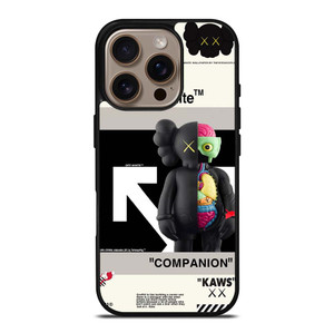 OFF WHITE KAWS COMPANION iPhone 16 Pro Case Cover