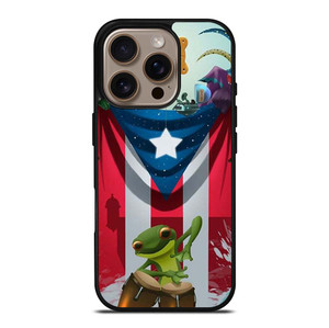 PUERTO RICO FROG FLAG iPhone 16 Pro Case Cover