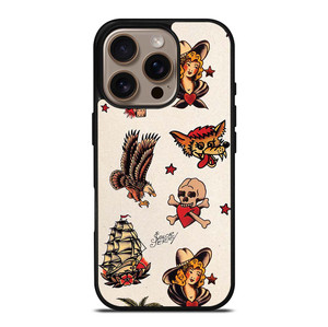 SAILOR JERRY TATTOO PATTERNS iPhone 16 Pro Case Cover