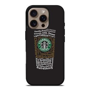 STARBUCKS COFFEE ART TYPOGRAPHY iPhone 16 Pro Case Cover
