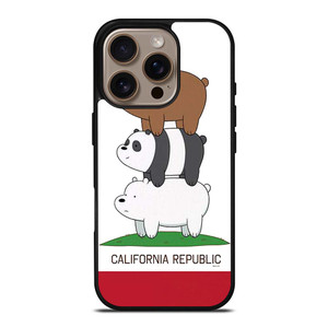 WE BARE BEARS CALIFORNIA REPUBLIC iPhone 16 Pro Case Cover