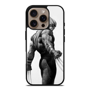 WOLVERINE X-MEN BLACK WHITE ART iPhone 16 Pro Case Cover