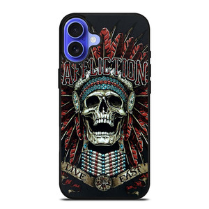 AFFLICTION SKULL INDIAN iPhone 16 Plus Case Cover