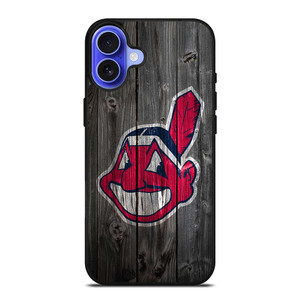 CLEVELAND INDIANS WOODEN LOGO iPhone 16 Plus Case Cover