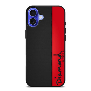 DIAMOND SUPPLY CO RED LEATHER iPhone 16 Plus Case Cover