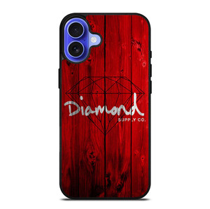 DIAMOND SUPPLY CO WOODEN RED iPhone 16 Plus Case Cover
