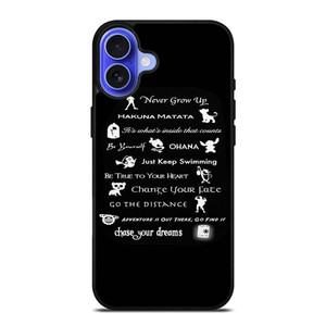 DISNEY LESSONS BLACK iPhone 16 Plus Case Cover