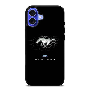FORD MUSTANG LOGO BLACK iPhone 16 Plus Case Cover