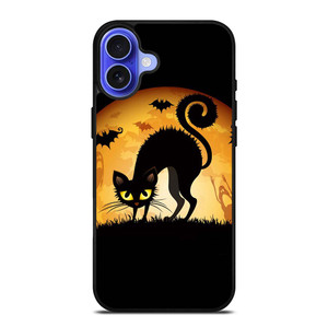 HALLOWEEN BLACK CAT iPhone 16 Plus Case Cover