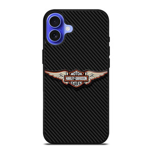 HARLEY DAVIDSON LOGO MOTORCYCLES COMPANY CARBON iPhone 16 Plus Case Cover