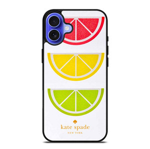 KATE SPADE NEW YORK LOGO COLORFUL LEMON ICON iPhone 16 Plus Case Cover