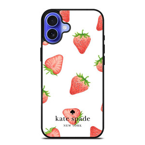 KATE SPADE NEW YORK LOGO STRAWBERRY ICON iPhone 16 Plus Case Cover