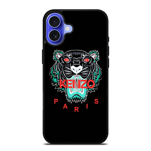 KENZO PARIS BLACK iPhone 16 Plus Case Cover
