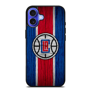LOS ANGELES CLIPPERS WOOD LOGO iPhone 16 Plus Case Cover