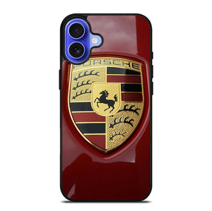 PORSCHE LOGO EMBLEM RED iPhone 16 Plus Case Cover