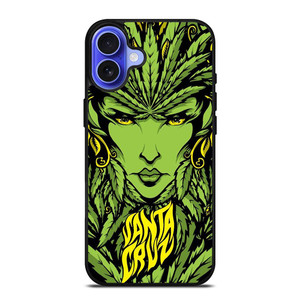 SANTA CRUZ SKATEBOARD LADY LEAFS iPhone 16 Plus Case Cover