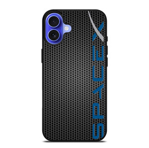 SPACE X LOGO METAL iPhone 16 Plus Case Cover
