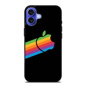 APPLE RETRO DESIGN BLACK iPhone 16 Case Cover