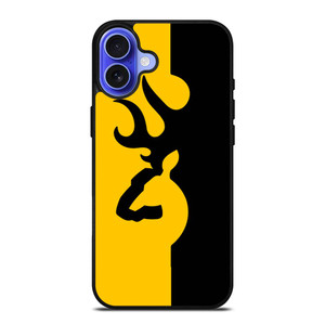BROWNING LOGO BLACK YELLOW iPhone 16 Case Cover