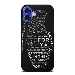 BRUNO MARS LYRICS iPhone 16 Case Cover