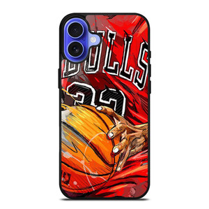 CHICAGO BULLS TEAM BASKETBALL ART iPhone 16 Case Cover