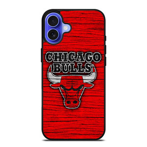 CHICAGO BULLS WOODEN RED LOGO iPhone 16 Case Cover