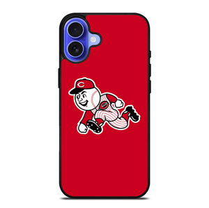 CINCINNATI REDS MASCOT MLB BASEBALL TEAM LOGO iPhone 16 Case Cover