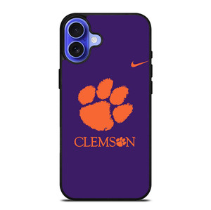 CLEMSON TIGERS LOGO UNIVERSITY FOOTBALL PAW NIKE ICON iPhone 16 Case Cover
