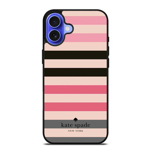 KATE SPADE NEW YORK LOGO STRIPES PATTERN iPhone 16 Case Cover