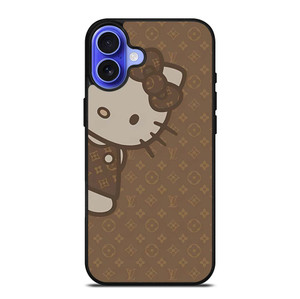 LOUIS VUITTON LV PATTERN LOGO HELLO KITTY iPhone 16 Case Cover