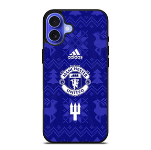 MANCHESTER UNITED FC LOGO FOOTBALL BLUE ICON iPhone 16 Case Cover